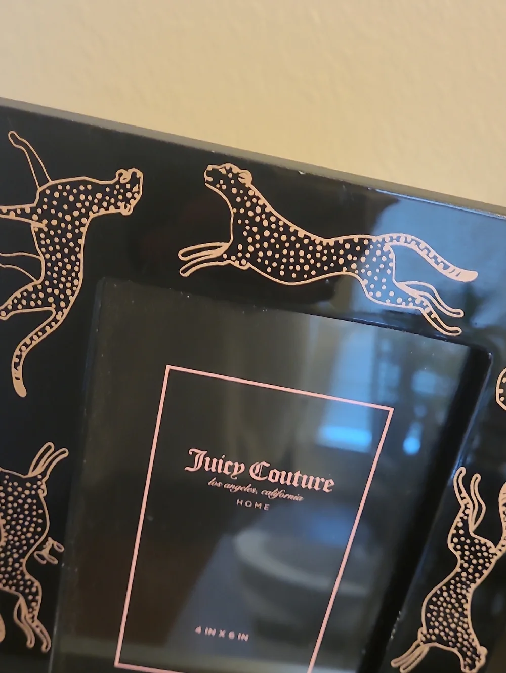 Juicy Couture Black Frame with Pink Leopard Motif